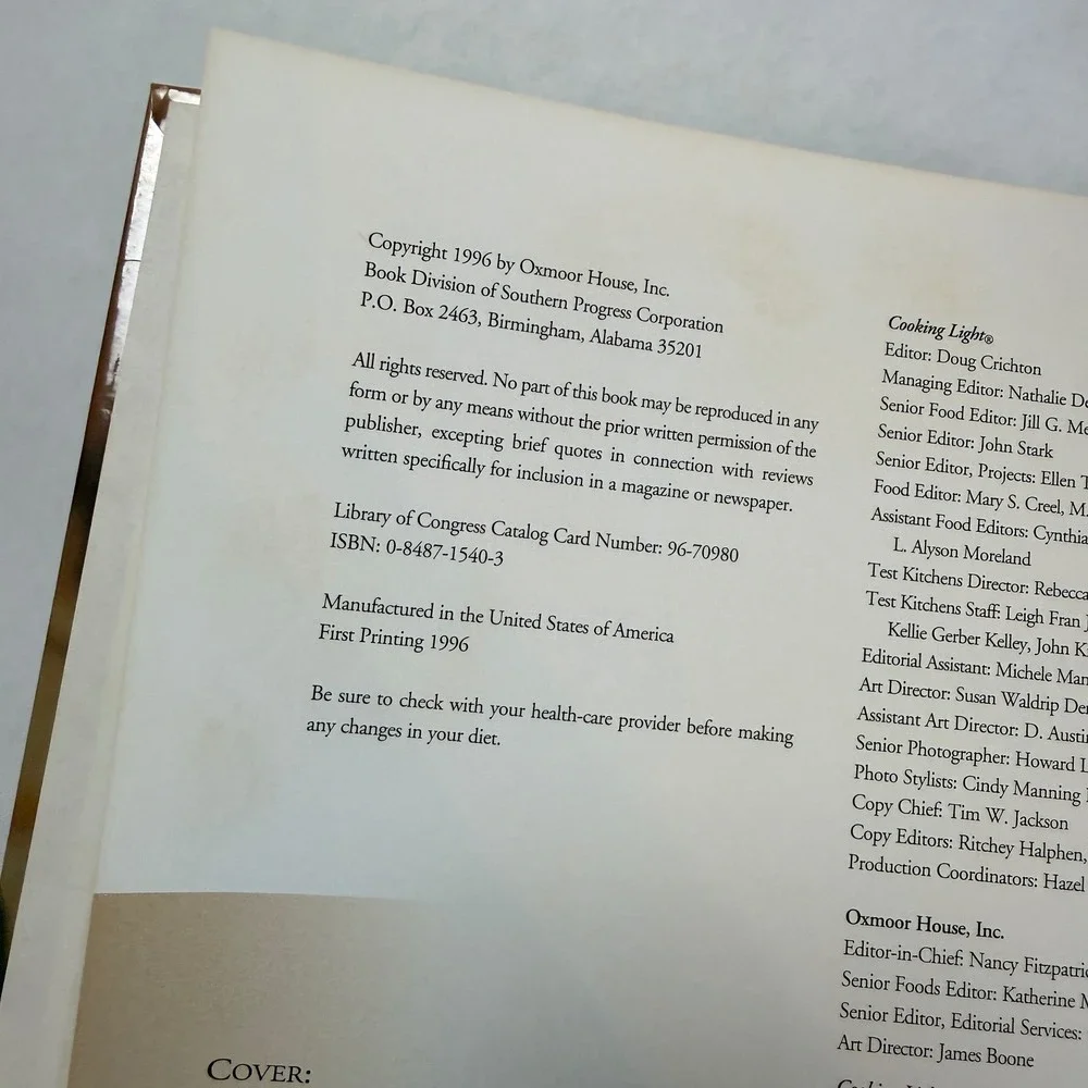 Cooking Light Five-Star‎ Recipes The Best of 10 Years 1996 Hardcover Cookbook